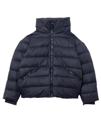 Image of Tommy Hilfiger Women's Short Funnel Neck Down Puffer Jacket, Blue (Desert Sky), XL