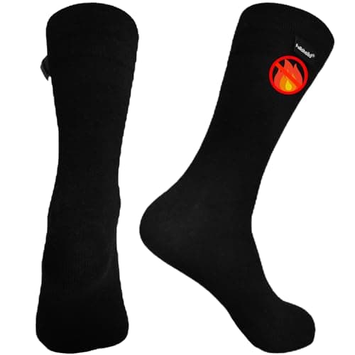 Image of Fullsheild Fr Fire Resistant Socks Military Boot Sock Flame Retardant Socks for Auto Racing Welding Military Working Black, Black, Large