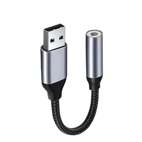 Image of 1Pcs USB to 3.5mm Jack Audio Adapter,External Sound Card USB to Aux Adapter with 3.5mm Aux Stereo Converter, Plug & Play USB-A to Aux Adapter for PC, Laptop, PS4, PS5, Linux