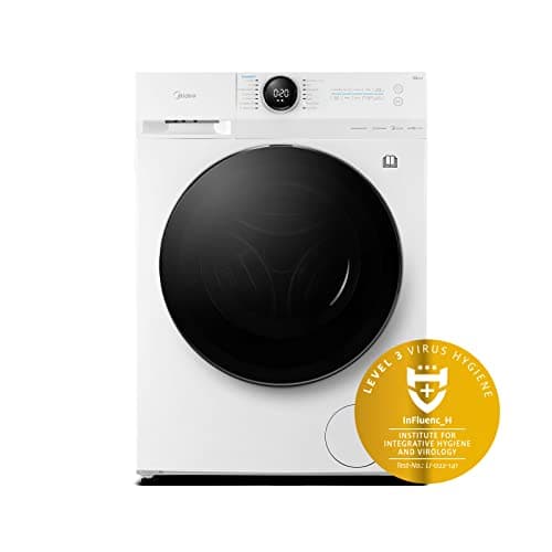 Image of Midea MF20ED80WB Freestanding Washer Dryer, BLDC Motor, Bright LED Display Lunar Dial, Health Guard, Steam, 1400RPM, 8 kg/6 kg load, APP Control, White