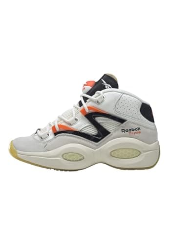 Image of Reebok Mens Quest Pump Trainers Chalk/Black/Orange 9 (43)
