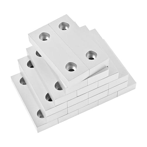 Image of LTIENBST 10 Sets(20Pcs) Aluminum Soft Jaws Set, 6 inch Vise Jaws 6" x 2" X 1",10Set Vise Soft Jaws Fit to 6" Kurt Vise Jaws,
