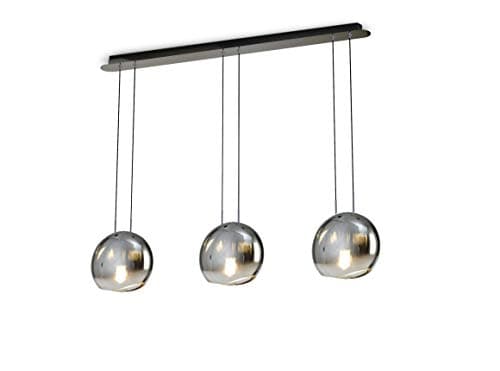 Image of Inspired Mantra - Lens - Linear Ceiling Pendant, 3 x E14 (Max 40W) Chrome Glass