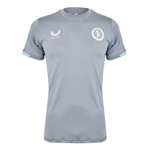 Image of Castore Mens Aston Villa Licensed Short Sleeve T-Shirt Tradewinds S