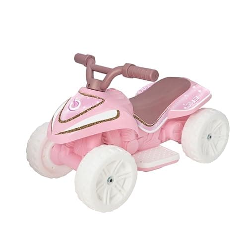 Image of EVO 6V Kids Electric Ride-On Dream Mini Quad Bike – Pink | Battery Powered Ride On Toy | 40 Minute Run Time | Stable 4-Wheel Design | First Electric Quad Bike for Toddlers Aged 2+