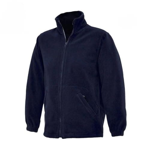 Image of Full Zip Fleece Unisex Childrens Classic Jacket - Comfort and Warm, 100% Polyester Super Anti Pill Micro Fleece | Full-Zip Front Girls Boys (UK, Age, 6 Years, Regular, Kids, Navy)