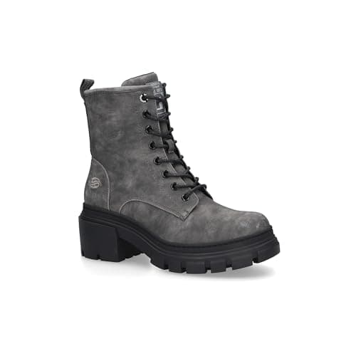 Image of Dockers by Gerli Women's Classic Ankle Boots, Women's Ankle Boots, Interchangeable Footbed, Warm Lined, Dark grey black 221, 5 UK