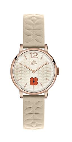 Image of Orla Kiely Womens Quartz Watch, Analogue Classic Display and Leather Strap OK2010