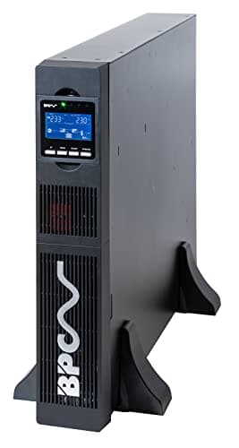 Image of BPC Energy UPS PowerGem Plus RT 1000va (1kVA) - Online Double Conversion Uninterruptible Power Supply Battery Backup Rack or Tower, PGPRT1000SV36, Black