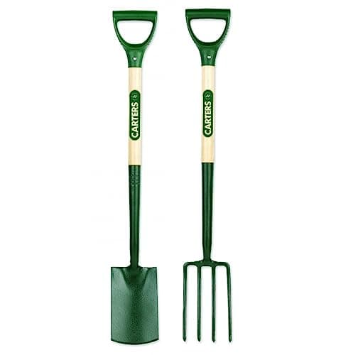 Image of PDL – Pegdev - Ergonomic Steel Border Spade & Fork Set | Ash Ergo YD Handles, 2kg Weight, 28" and 30" Length | Perfect for Precision Horticulture.