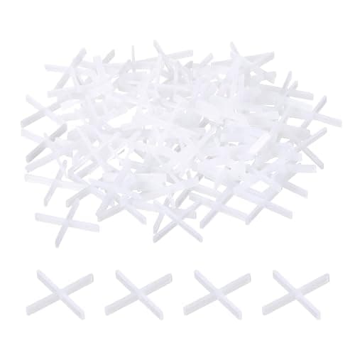 Image of sourcing map 300Pcs Tile Spacers 1.5mm 1/16" Wall Floor Tile Plastic Cross Spacer for Ceramic Tile Installation, White