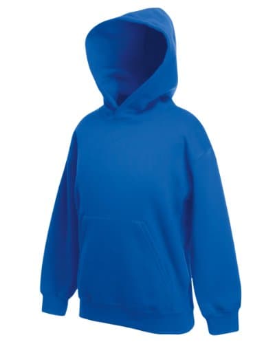 Image of Fruit of the Loom Kids Childrens Hoodie Hooded Sweatshirt Royal Blue 9-11 Years