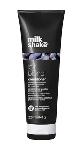 Image of milk_shake | Icy Blond Conditioner 250 ml, Specific Anti-Yellowing Conditioner for Blonde or Bleached Hair, with Black Pigment, Made in Italy