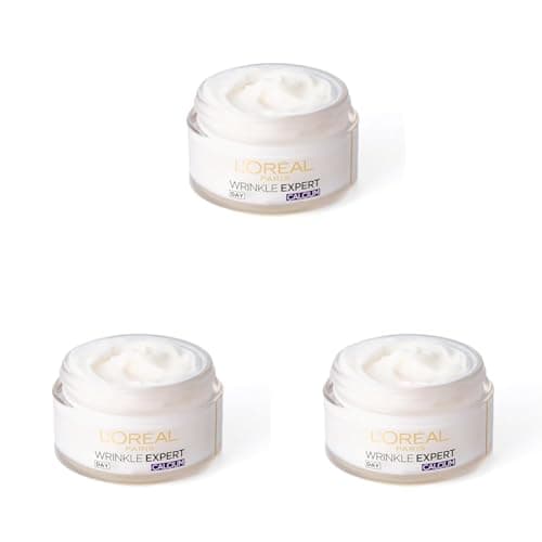 Image of L’Oréal Paris Wrinkle Expert Anti-Wrinkle 55+ Day Cream, Reduces Wrinkle Appearance, Firms Skin and Redefines Contours, Calcium, 50ml (Pack of 3)