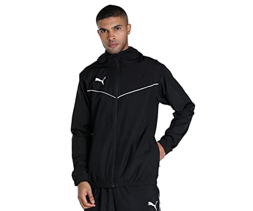 Image of PUMA Men's Teamrise All Weather Jacket Training Jacket, Puma Black-puma White, XL