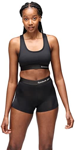 Image of Reebok Women’s Gym Top | Supportive, Comfortable Crop Top | Wireless, Low Impact and Breathable Women’s Activewear | M Black