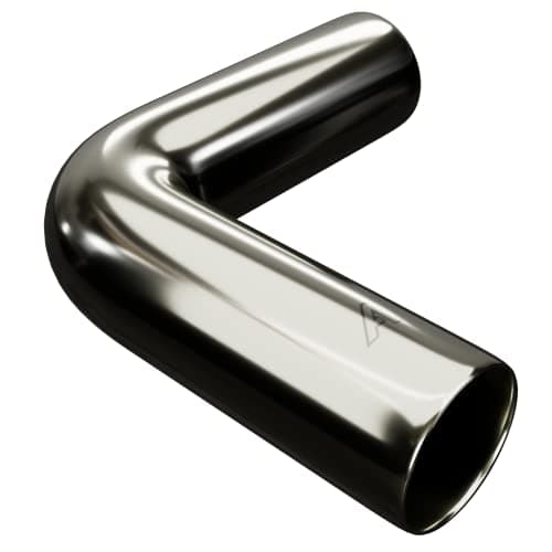 Image of 70mm OD 90 Degree Stainless Steel Elbow Pipe - AutoSiliconeHoses