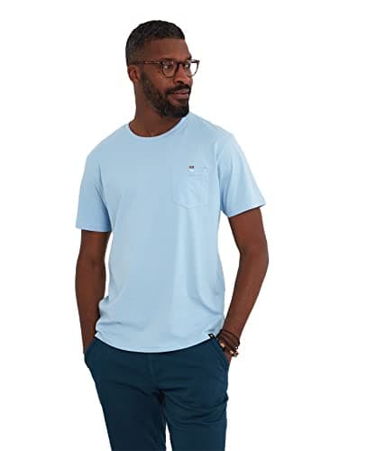 Image of Joe Browns Men's Basic Chest Pocket Short Sleeve Crew Neck T-Shirt, Blue, XXL