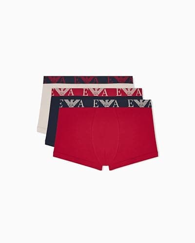 Image of Emporio Armani Men's Bold Monogram 3-Pack Trunk Beige L