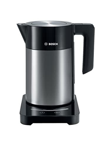 Image of Bosch Sky TWK7203GB 7 Variable Temperature settings & KeepWarm function, Cordless Kettle, 1.7 Litres, Black/Silver