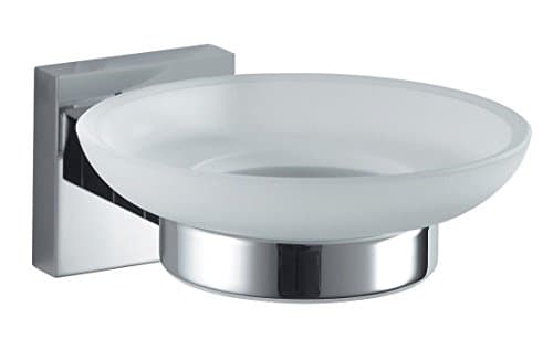 Image of Haceka Mezzo Chrome Soap Holder with Glass Insert
