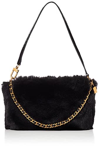 Image of GUESS Ladies Katey Luxe Mini Top Zip Top Shoulder Bag, black, One Size