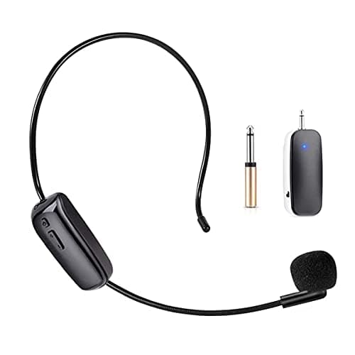 Image of Wireless Microphone Headset UHF, UHF Wireless Mic Headset and Handheld 2 in 1, 165ft Range Voice Amplifier, Stage Speakers, PA System, Suitable for Teacher, Guide