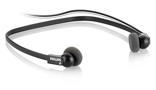 Image of Philips LFH0234/22 Playback Headphones Stereo Under Chin Headphones with Level Control 85dB for Philips Dictation and Playback System with 3.5 mm Stereo Male (Mini Jacks) – Charcoal