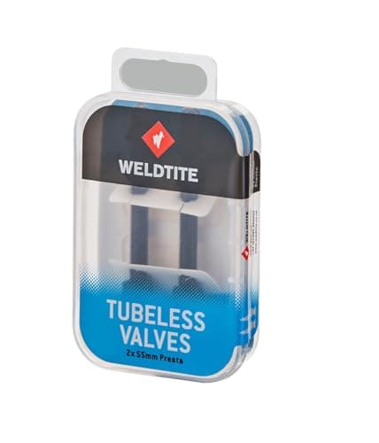 Image of WELDTITE Tubeless Presta Valve Kit - Reliable and Durable - 2 x 55 mm, Black