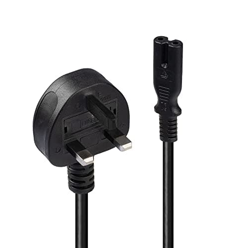 Image of LINDY 3 m UK 3 Pin Plug To IEC C7 Mains Power Cable - Black