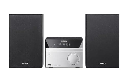 Image of Sony CMT-SBT20B Hi-Fi System with CD, Bluetooth, DAB and FM Radio - Black/Silver