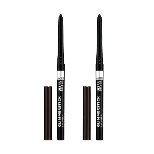 Image of Avon Glimmerstick Eyeliner Duo, Cosmic Brown, Soft-Glide Formula, Bold and Intense Colour, Waterproof, Smudge-Proof Colour That Lasts All-Day, Cruelty Free