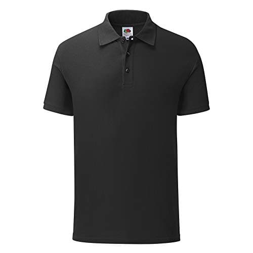 Image of Fruit of the Loom Mens Tailored Poly/Cotton Piqu Polo Shirt (3XL) (Black)