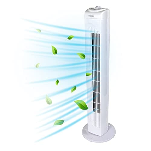 Image of Prodex PX5229W Oscillating Tower Fan, 29 Inch, 3 Speed Settings, Bladeless Design, White