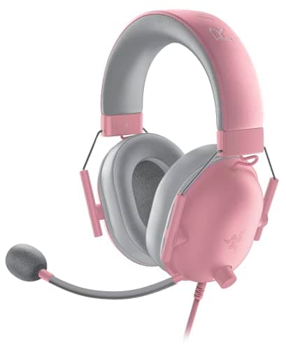 Image of Razer BlackShark V2 X Quartz Pink Gaming Headset, 3.5 mm Analog, 7.1 ch Surround, 50 mm Driver with Patent Technology, Uni-Directional Microphone, Noise Canceling, High Sound Isolation Earcups,