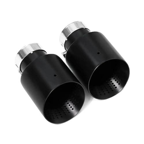 Image of Dual Exhaust Pipes For VW For GTI MK7 For Golf 7 Exhaust Nozzle 1 Piece Matte Black Stainless Steel Car Muffler Tip System Pipe Universal Automobile Tailpipe(ID51MMOD114MM)