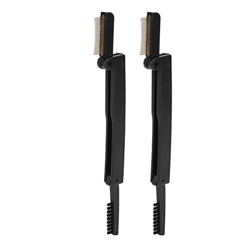 Image of life Folding Eyelash Comb,2 Pcs Stainless Steel Teeth Eyebrow Comb Eye Lashes Separator Mascara Shaper Brush Makeup Brush Beauty Tool Folding Eye Lash Brow Comb