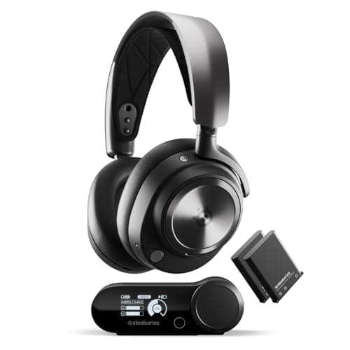 Image of SteelSeries Arctis Nova Pro Wireless - Multi-System Gaming Headset (PS5 & PC / Switch + Bluetooth) - Unlimited Battery Life; 2 Hot-Swap Batteries - Active Noise Cancellation - ClearCast Gen2 Mic