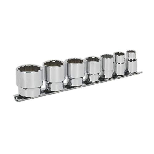 Image of Sealey Ak2676 Socket Set 7Pc 3/8Sq Drive Whitworth