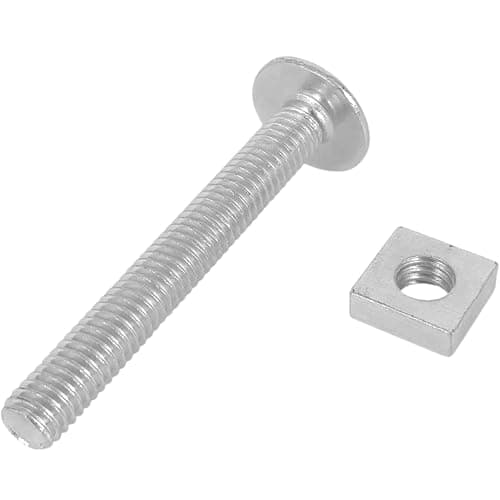 Image of Merriway BH04836 (4 Pcs) Cross Slotted Truss Head Roofing Bolts with Nuts, M6 x 45mm Bright Zinc Plated - Pack of 4 Pieces