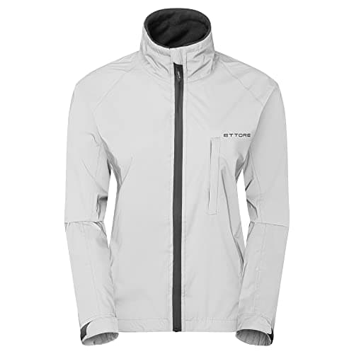 Image of Ettore Ladies Cycling Jacket Waterproof Breathable High Visibility Reflective Silver - Night Glow - 14