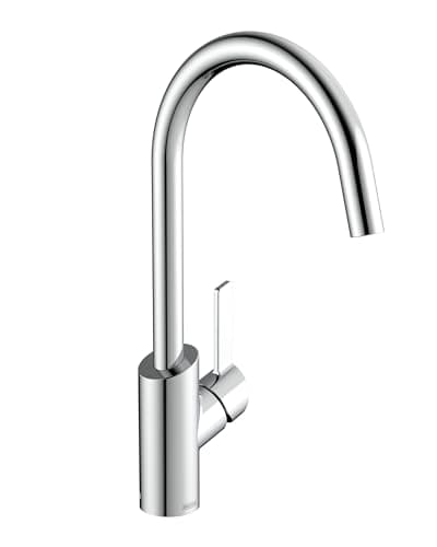 Image of Bristan Maple Kitchen Tap - Swivel spout, eco Start, Single Lever EasyFit Chrome Kitchen Sink tap, MPL EFSNK C