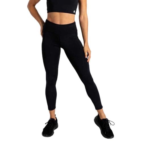 Image of Dare 2b Women's Influential II Gym Leggings, UV Protected Quick Dry Yoga Pants Black