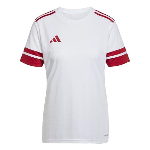 Image of adidas Women's SQUADRA25 Jersey Short Sleeve, White/Team Power red 2, XXL