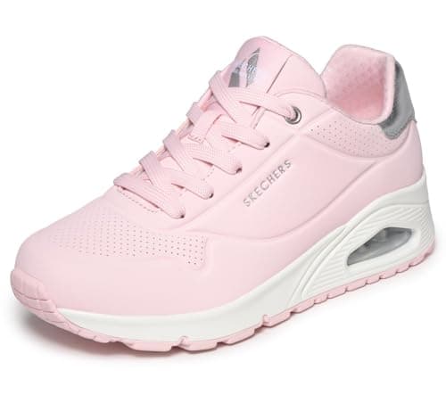 Image of Skechers Women's Uno Golden Air Sneaker, Light Pink Durabuck/Mesh Trim, 6 UK