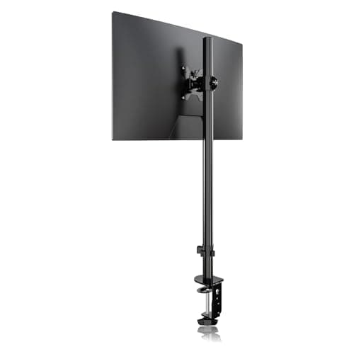 Image of Pholiten Extra Tall Single Monitor Stand - 800mm Mount for 13-32 Inch LCD Screen, Fully Adjustable Arm, Holds up to 10kg (MD9801)