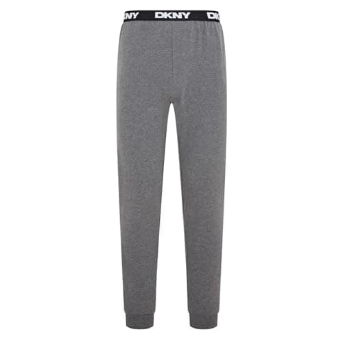 Image of DKNY Men's Lounge Pants | Designer Loungewear with Stretch Elastic Waistband, Easy Fit Jogging Bottoms | Choice of Black Joggers, Grey Joggers or Navy Blue.