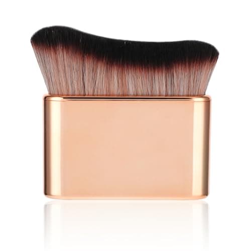 Image of Self Tan Brush Soft Body Makeup Brush Portable Self Tanning Brushs Self Tanner Face Brushs for Body & Leg Makeup(Rose Gold)