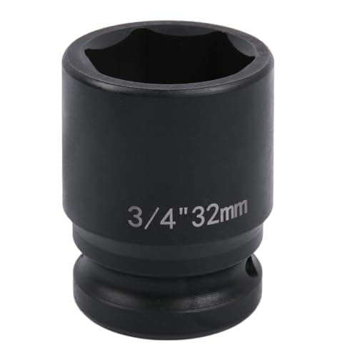 Image of szkoo 3/4" Drive 32mm Impact Socket,6-Point Standard Impact Sockets Made with Chrome Molybdenum Alloy Steel, Metric