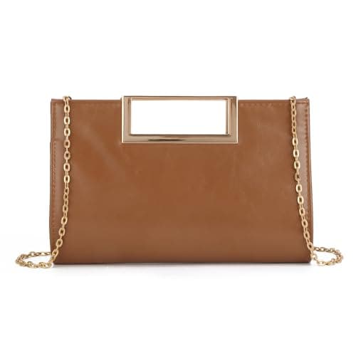 Image of EVEOUT PU Leather Clutch with Detachable Chain Strap Elegant Women's Evening Bag for Weddings,Parties,Dinner & Daily Use